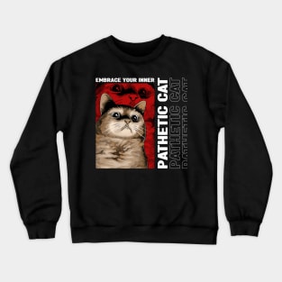 Funny Pathetic Cat Crewneck Sweatshirt